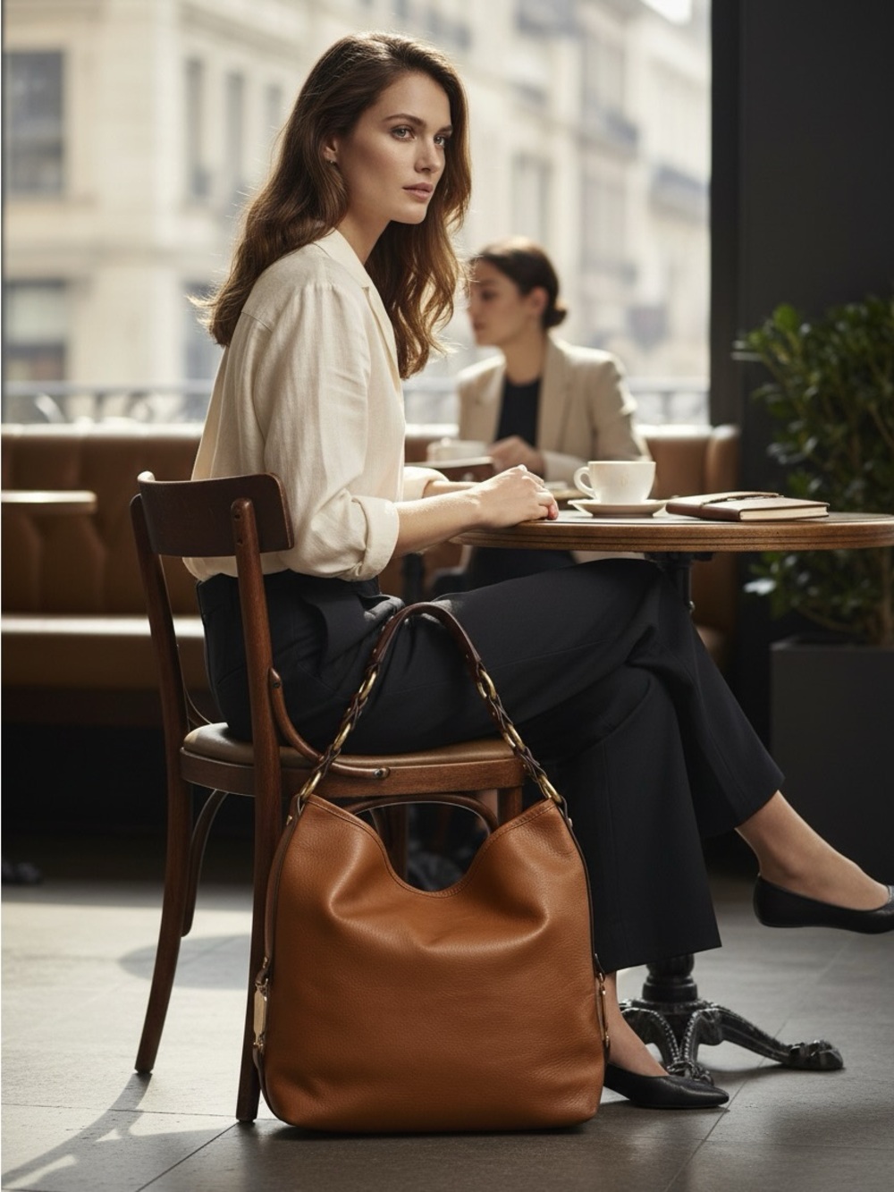 Dana Buchman Vintage Y2K Caramel Slouchy Hobo Shoulder Bag ✨ - Picture 8 of 8